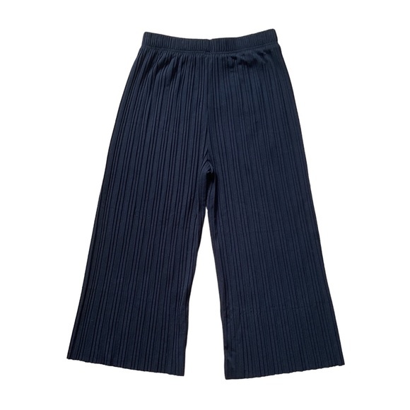 Oak + Fort Black Plisse Pull On Cropped Pant Medium - Picture 3 of 5